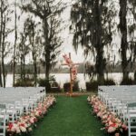 Wedding Cross With Vibrant Floral Arrangement