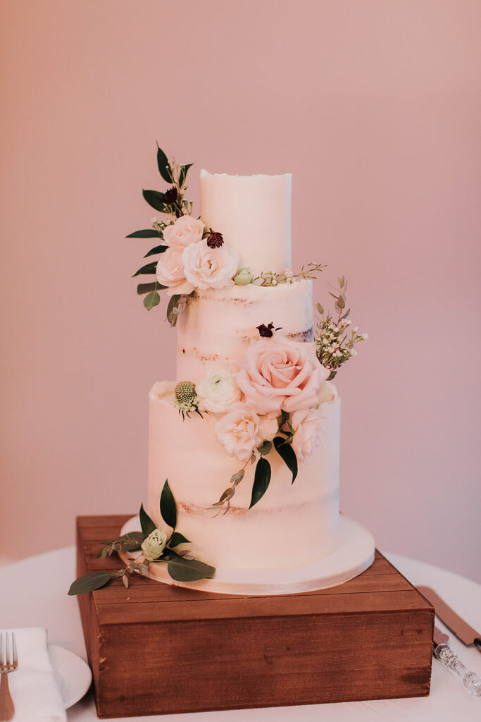 Wedding Cake Simple Floral Design