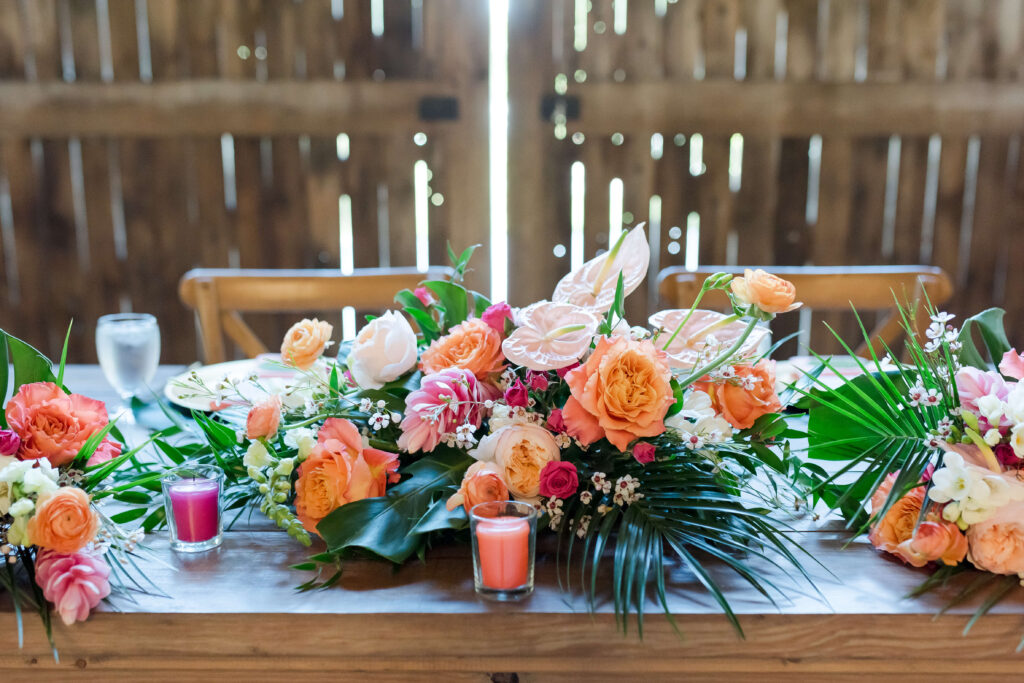 Bridal Party Table Farm Nine