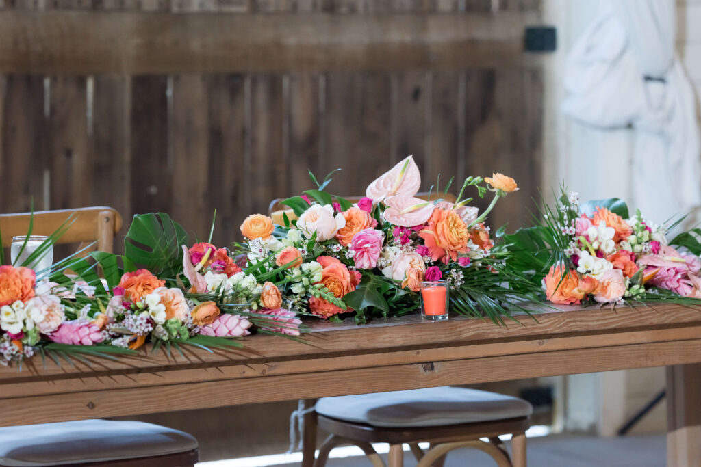 Bridal Party Table Flower Setting