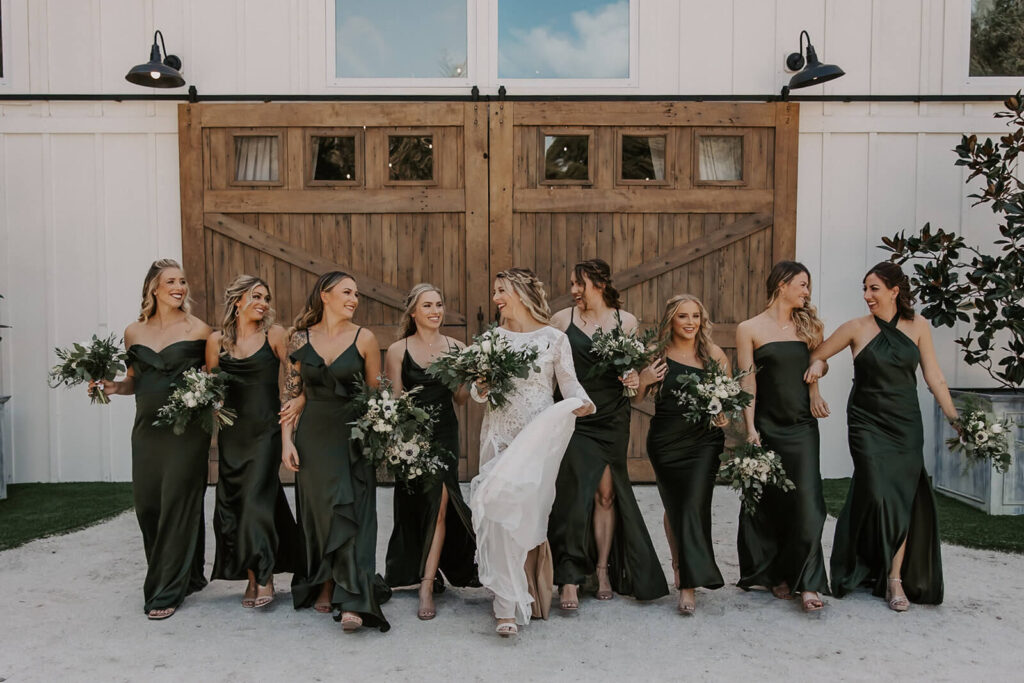 Bridal Party Walking The Mulberry