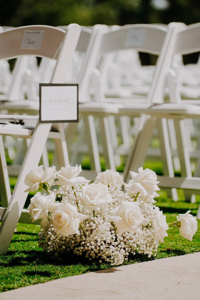 Farm Nine Wedding Aisle Flowers