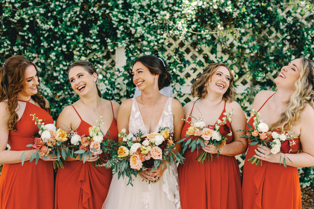 Bridal Party Laughing