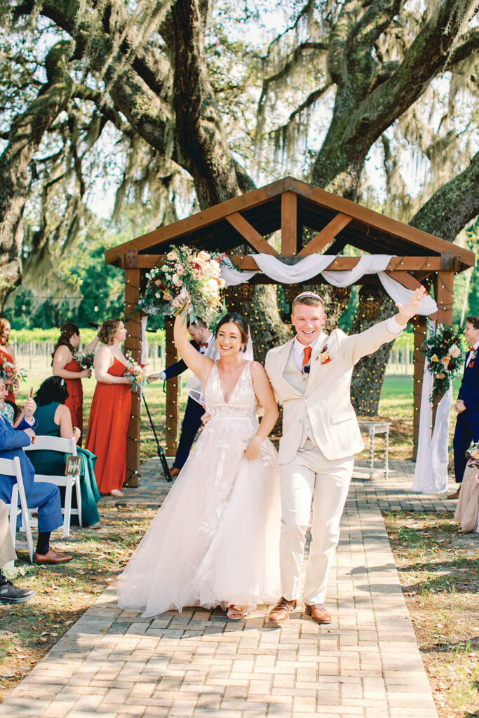 Bride and Groom Wedding Exit
