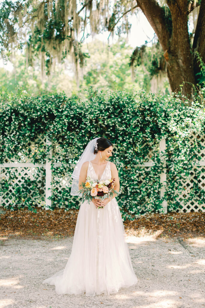 Bride with Florida Wedding Flowers