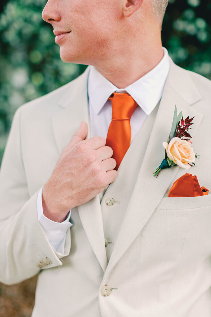 Groom with Bright Tie